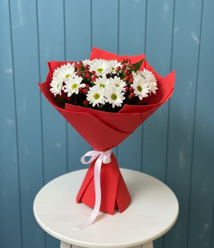 Букет цветов из: Хризантемы в Цибино