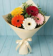 Букет цветов из:  Герберы в Цибино