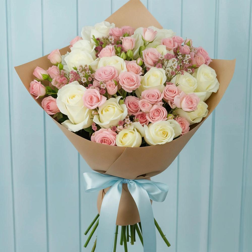 Букет цветов из: Розы в Цибино