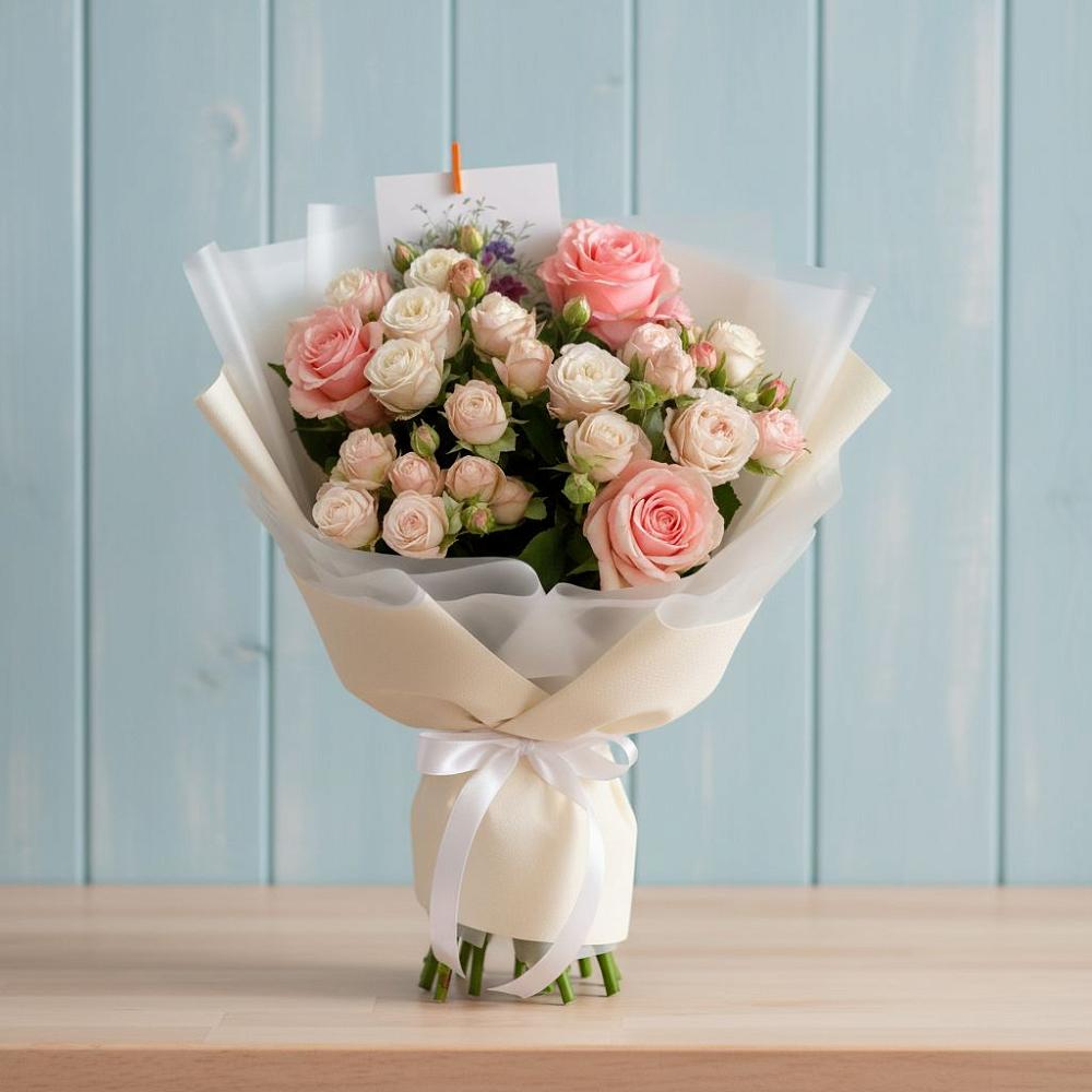 Букет цветов из: Розы в Цибино