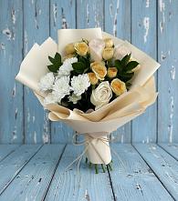 Букет цветов из:  Розы и Хризантемы в Цибино