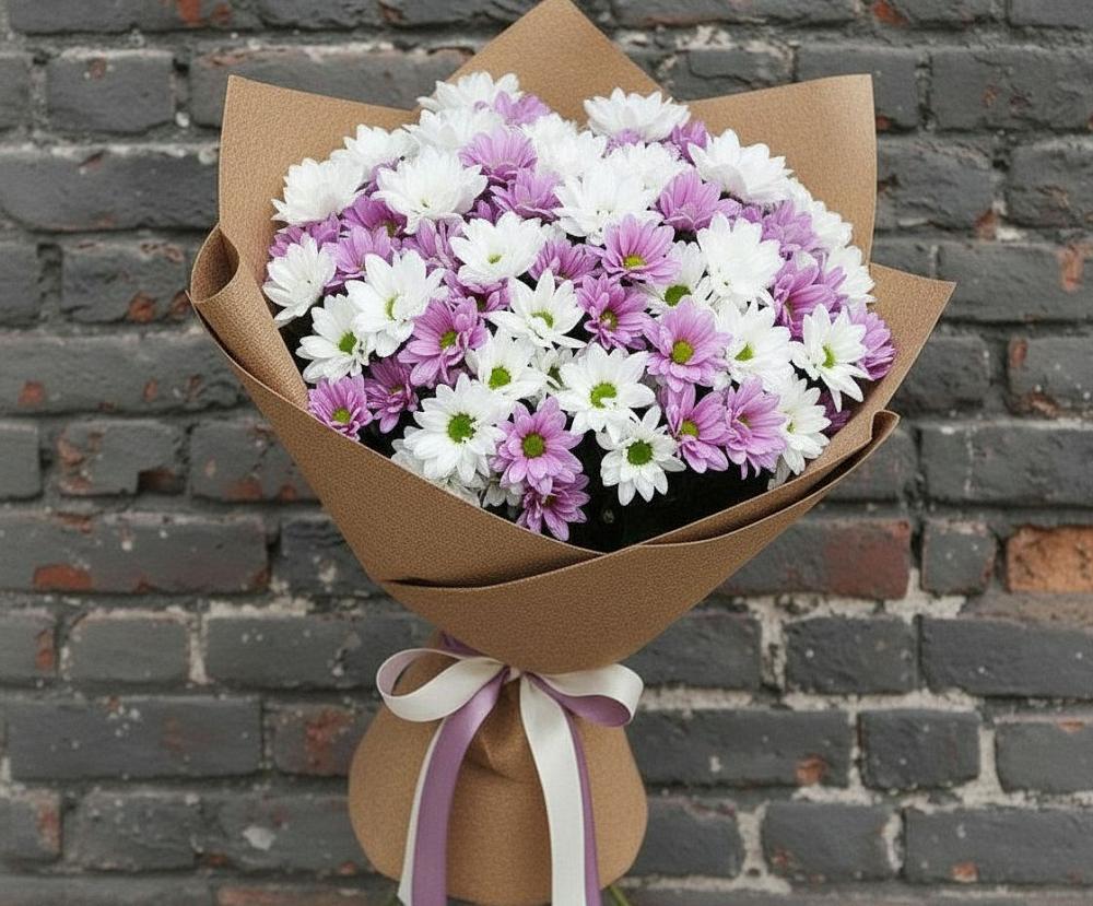 Букет цветов из: Хризантемы в Цибино