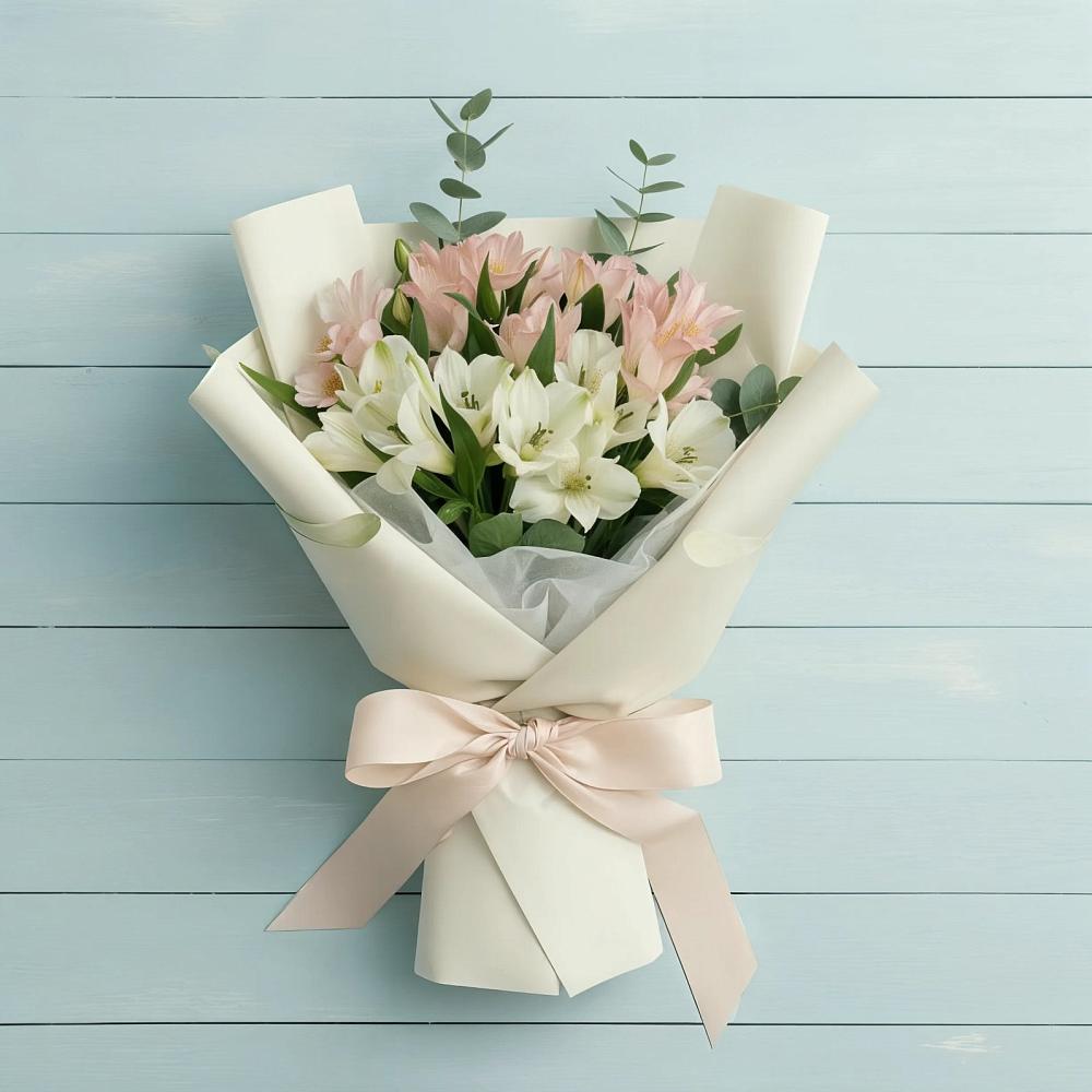 Букет цветов из: Альстромерии в Цибино